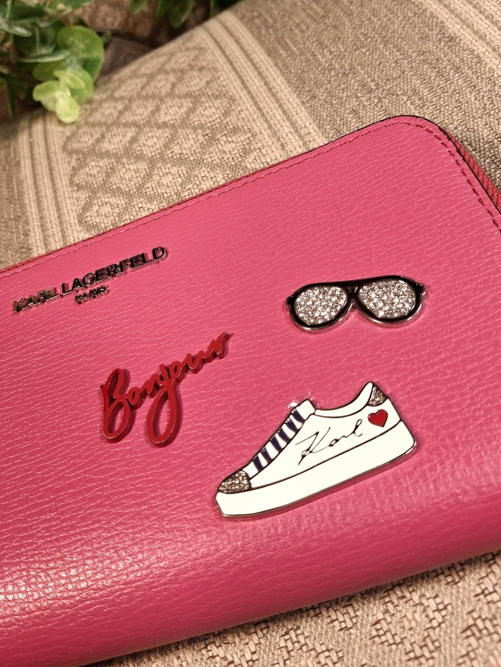 Karl Lagerfeld Paris Zip Around Wristlet Wallet - Picture 2 of 15
